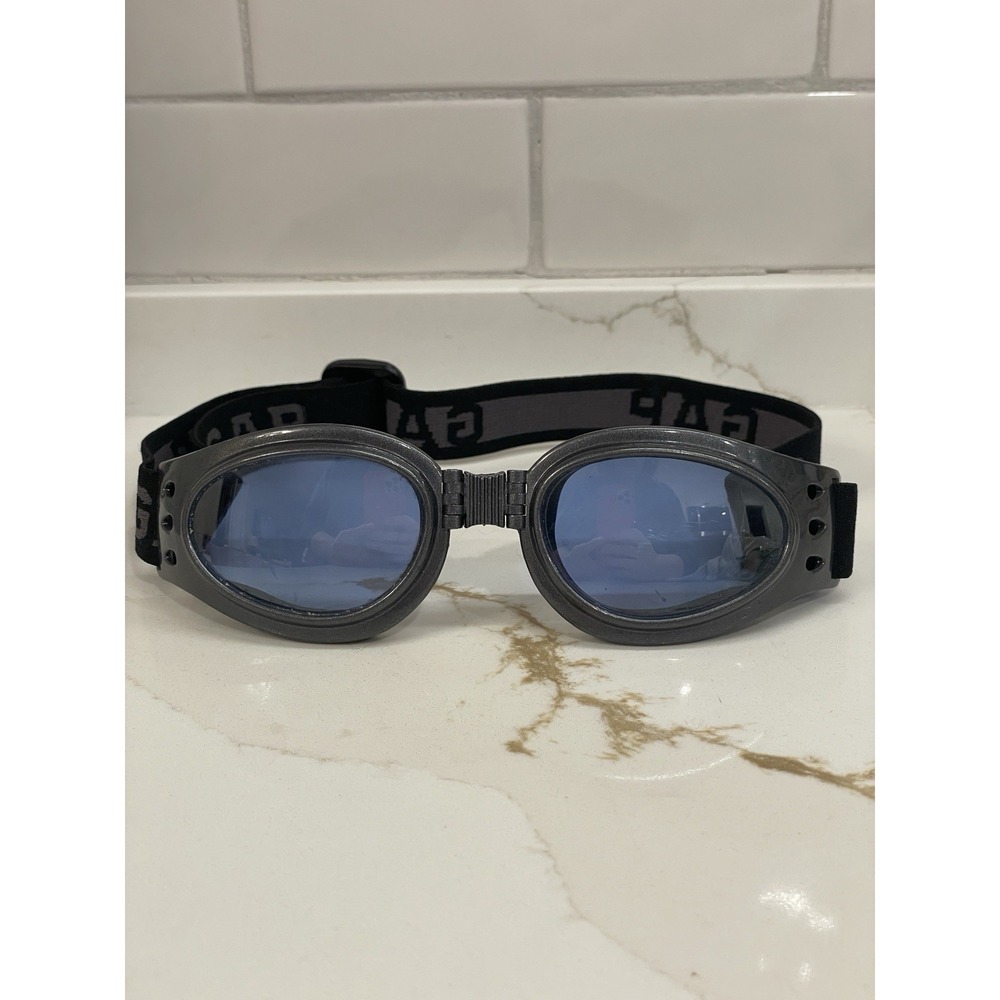 Vintage Y2K GAP Goggles Adjustable Folding Logo Grey Cyberpunk Riding Sports